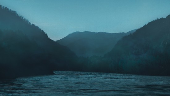 Image body of water, nature, blue, water, highland