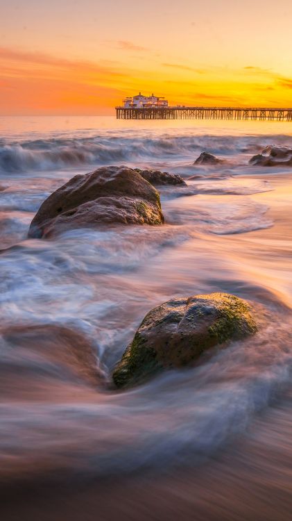 shore, physics, water, nature, afterglow