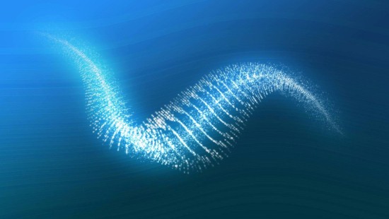 Image blue and white light streaks