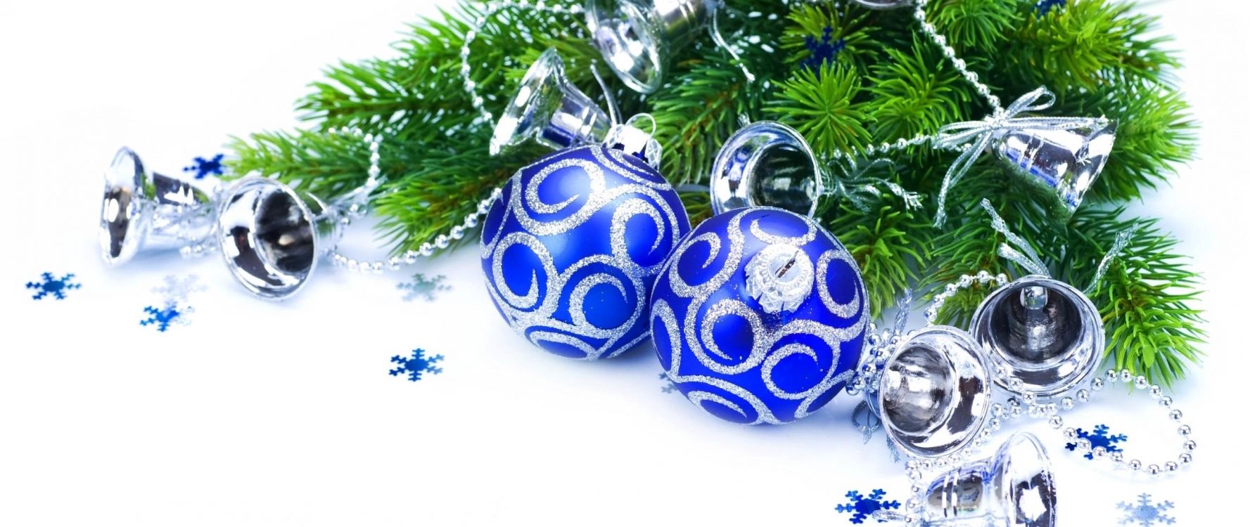 El Día De Navidad, Decoración de la Navidad, Adorno de Navidad, Azul, Navidad. Wallpaper in 2560x1080 Resolution