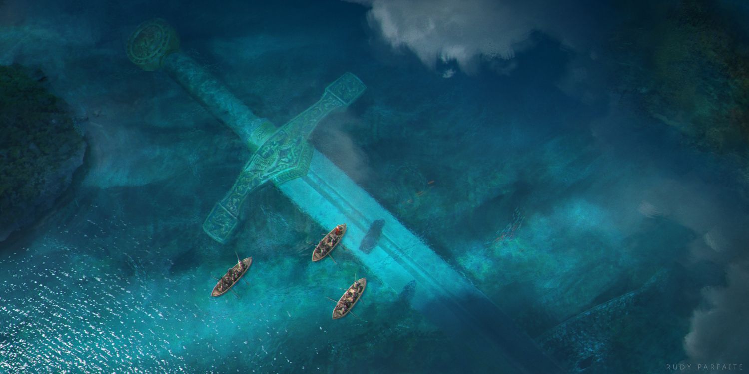 Perfekt Rudy, Kunst, König Arthur, Visual Arts, Wasser. Wallpaper in 3840x1920 Resolution