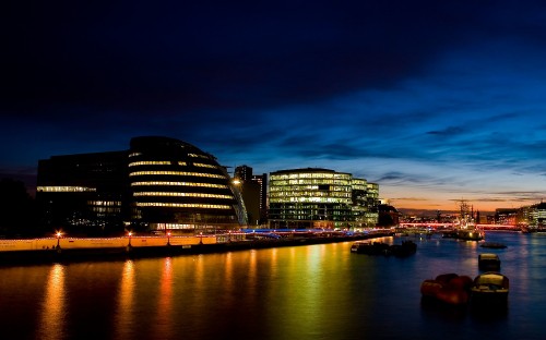 Image city skyline during night time