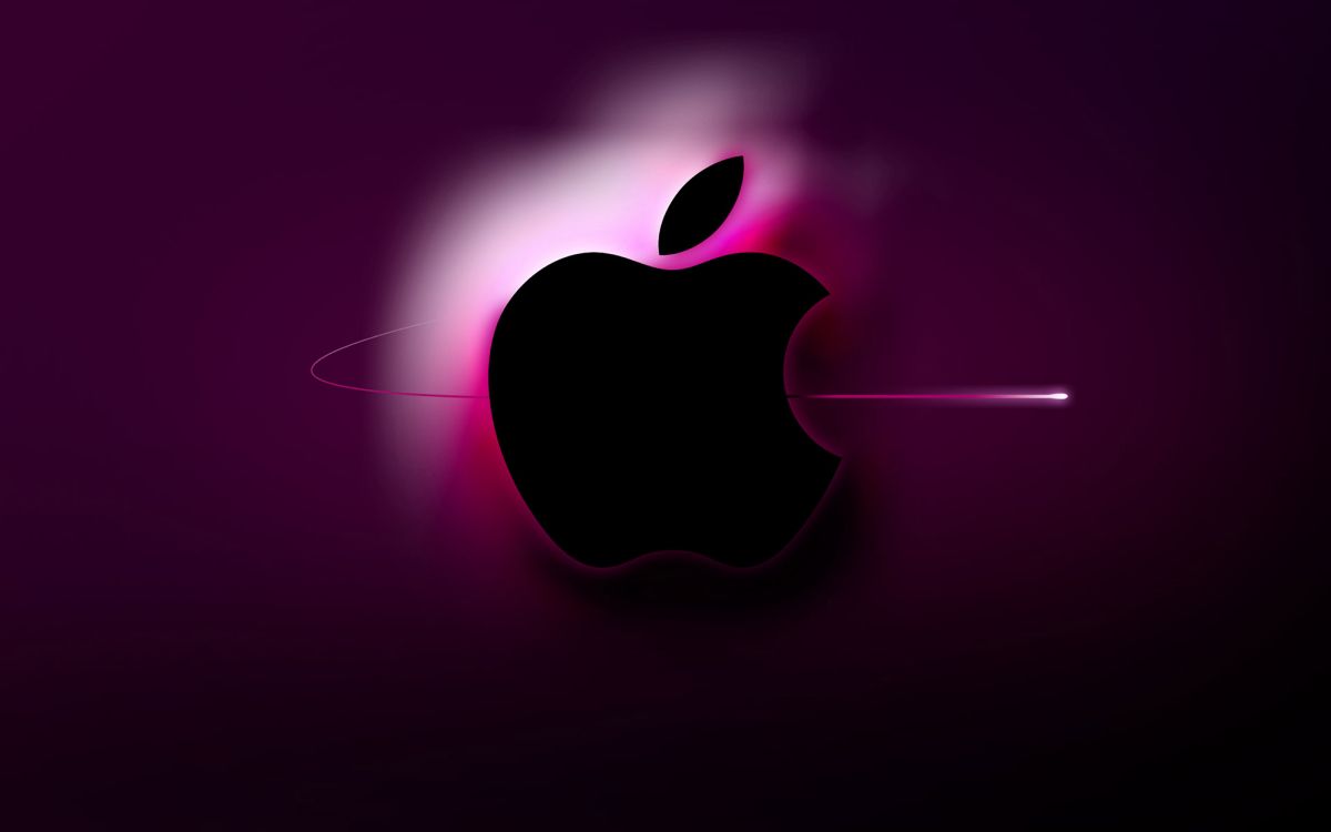 Logo de Manzana Con Luz Roja. Wallpaper in 8000x5000 Resolution