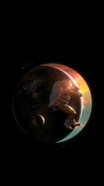 Image earth, outer space, moon, planet