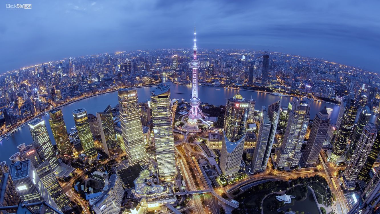 city skyline during night time