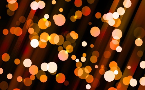 Image orange and yellow bokeh lights