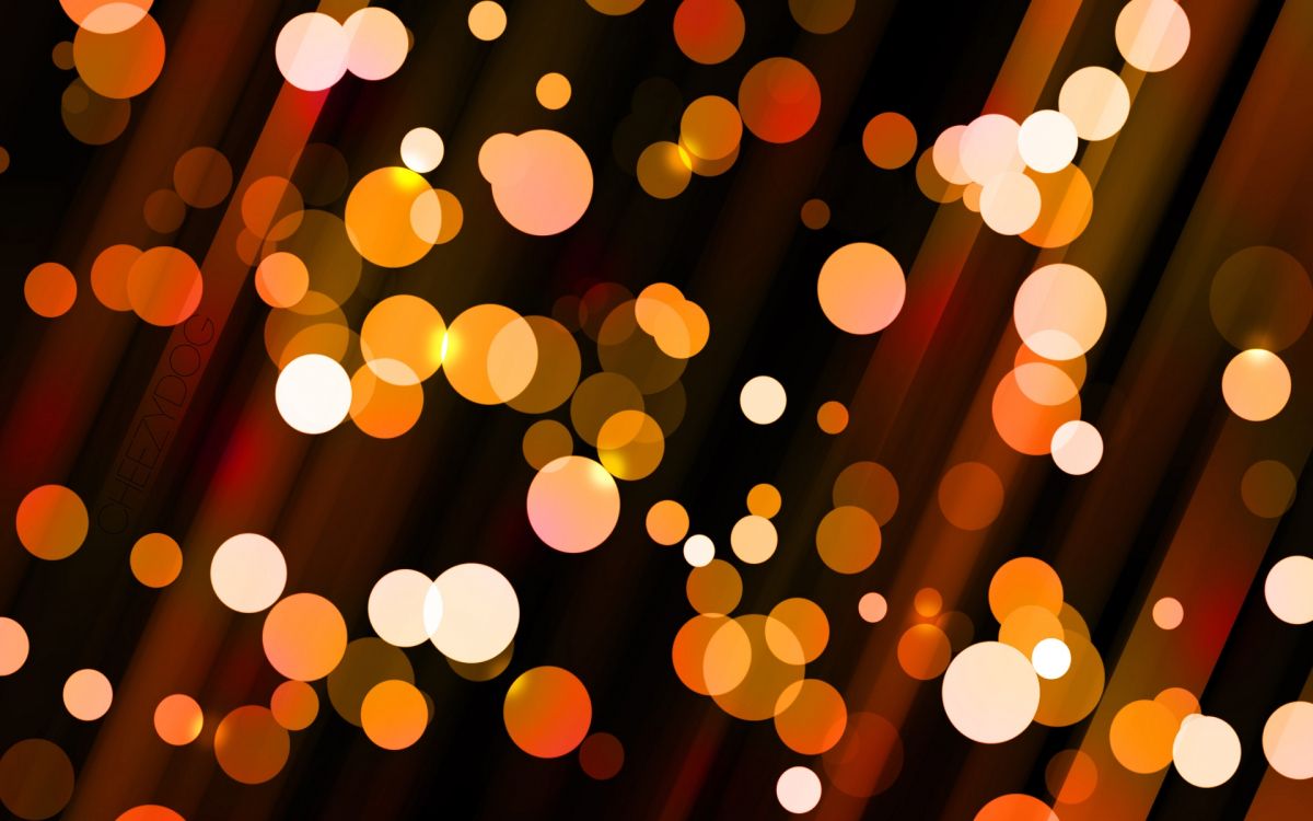 orange and yellow bokeh lights