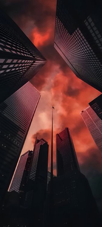 9 16, 建筑, 栗色 5, 红色的, 高层建筑 壁纸 1080x2400 允许