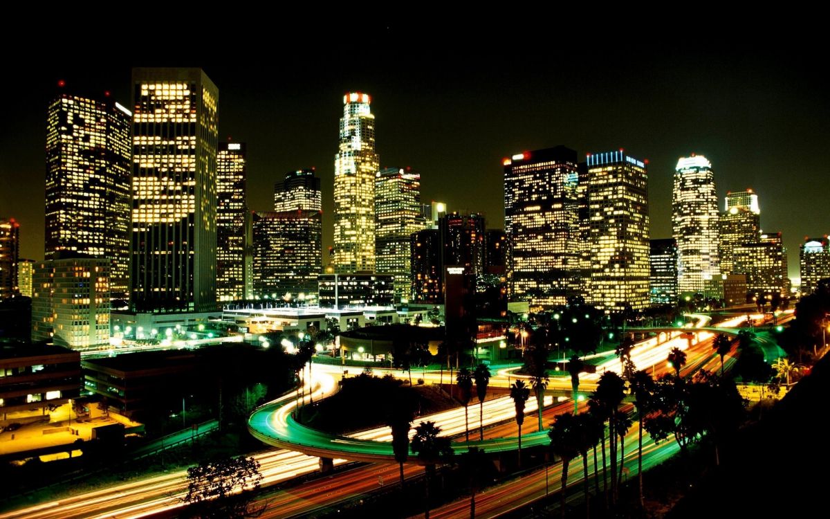 Los angeles at night background HD wallpapers  Pxfuel