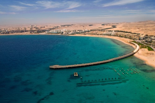 Image aerial view of body of water during daytime