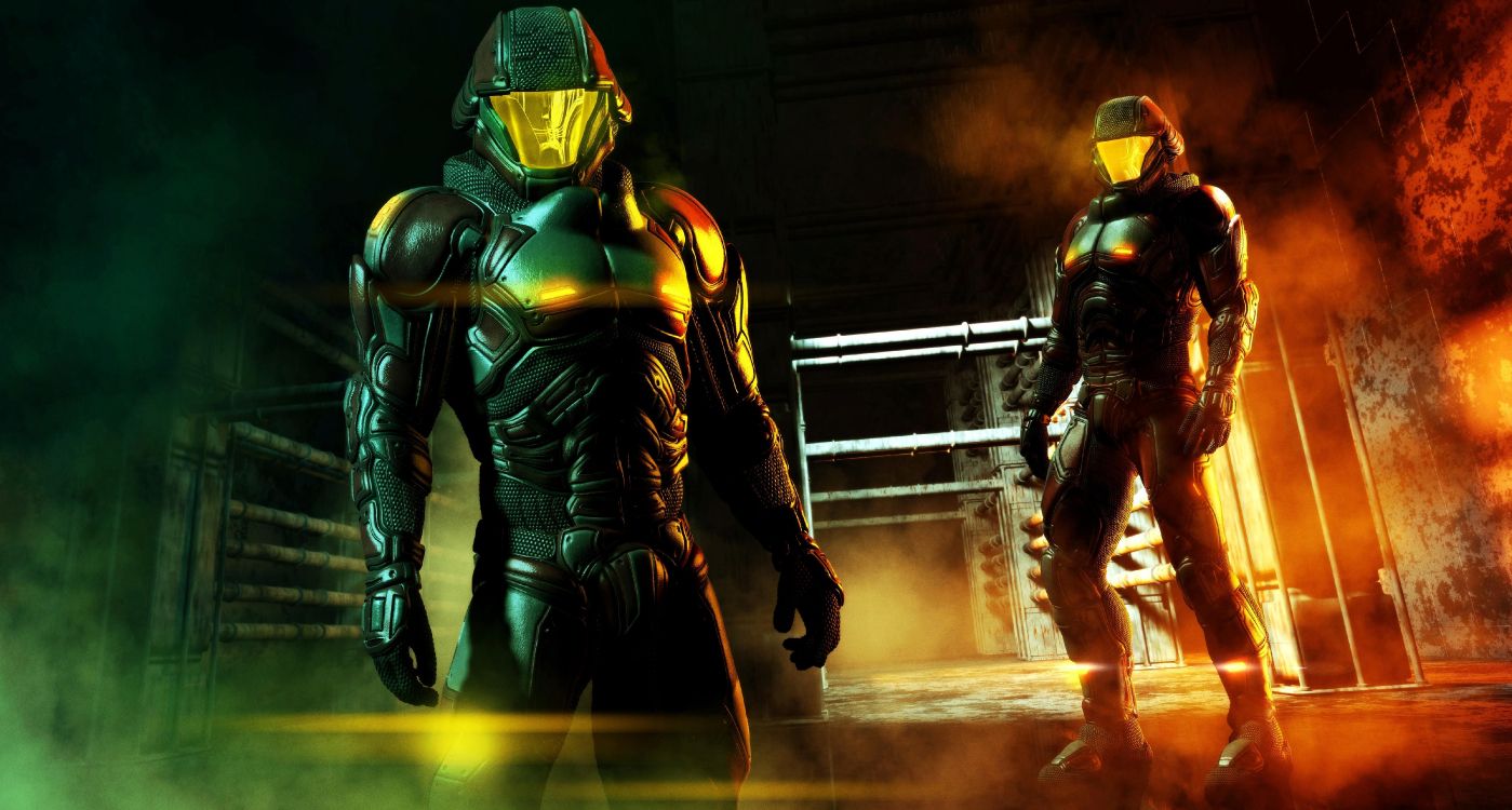 Hombre en Traje Negro y Amarillo. Wallpaper in 5000x2680 Resolution