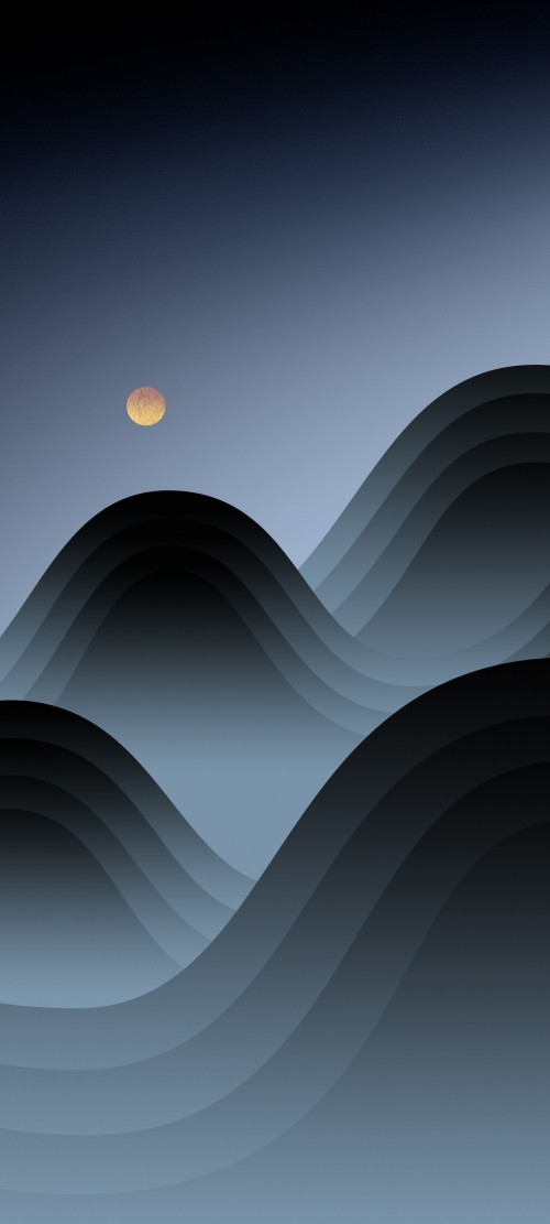 Image Meizu, art, moon, slope, tints and shades