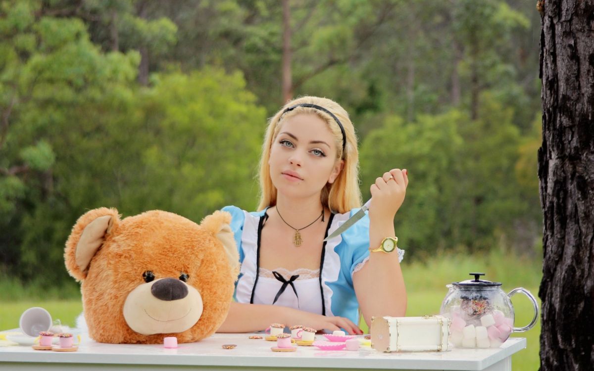 女孩, 餐巾, 快乐的, 粉红色, 休闲 壁纸 2560x1600 允许