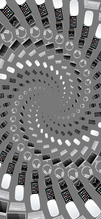 Muster, Kunst, Werkstoffeigenschaften, Monochrom, Kreis. Wallpaper in 1284x2778 Resolution