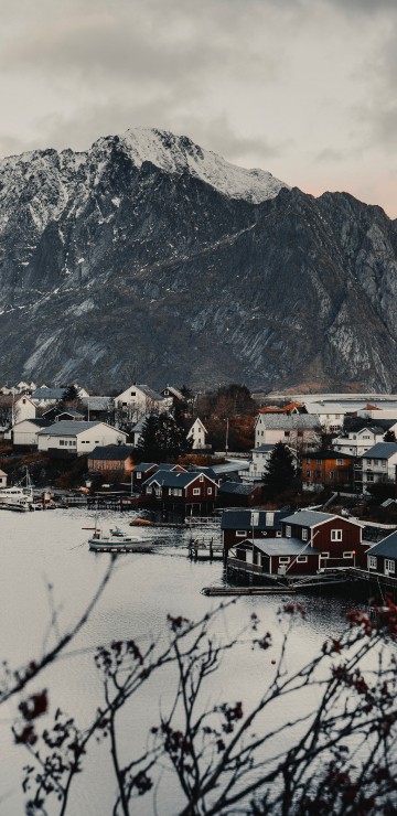 Image mountainous landforms, mountain, mountain range, reflection, snow