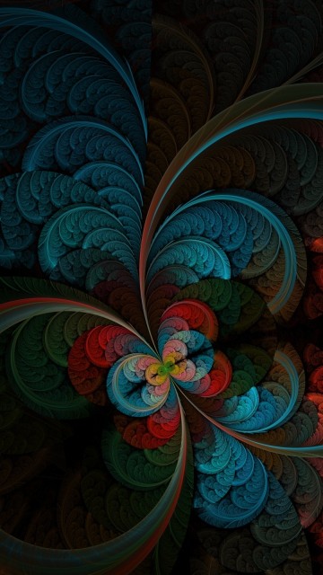 Image red and blue abstract painting