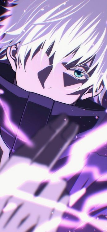 Anime, Satoru Gojo, Jujutsu Kaisen, Manga, Arte. Wallpaper in 555x1200 Resolution