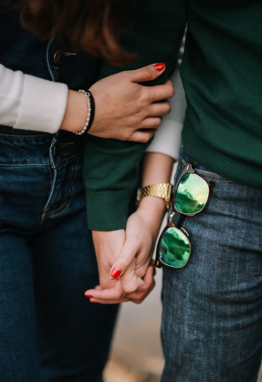 hand, green, nail, jeans, arm