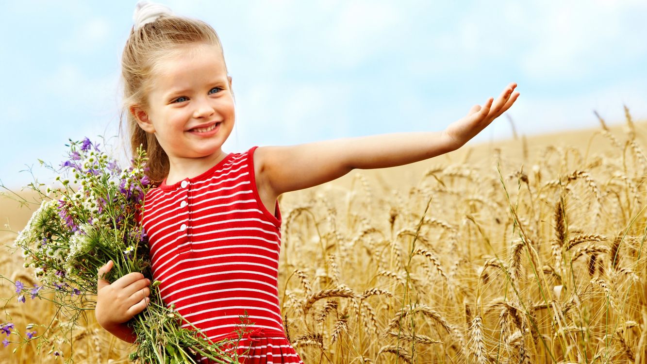 child, summer, blond, girl, happiness