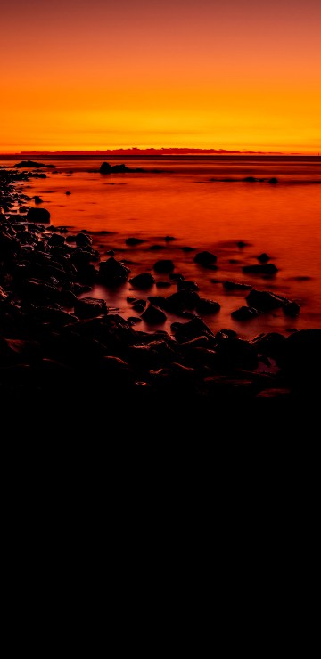 Image sunset, water, water resources, orange, natural landscape