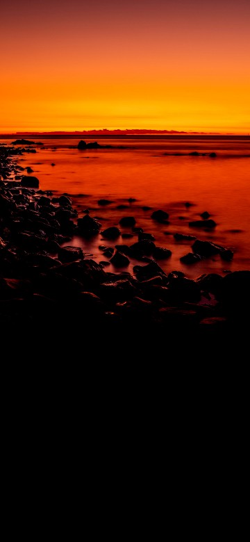 Image sunset, water, water resources, orange, natural landscape