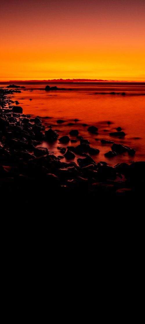 Image sunset, water, water resources, orange, natural landscape