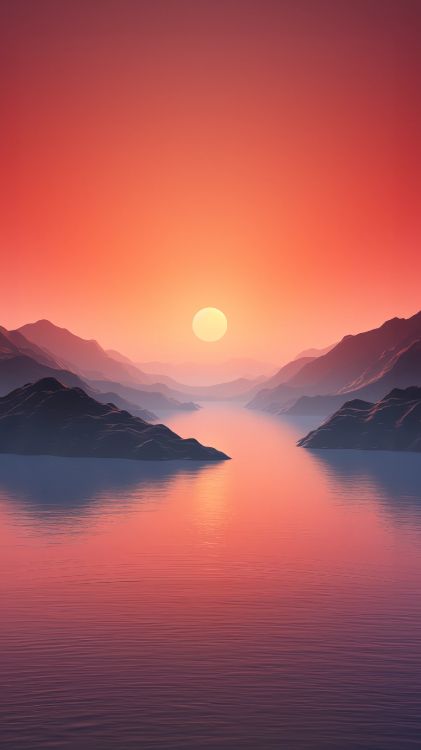 Montaña, Agua, Ambiente, Los Recursos de Agua, Afterglow. Wallpaper in 1620x2884 Resolution