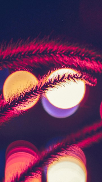 Image red and white round lights