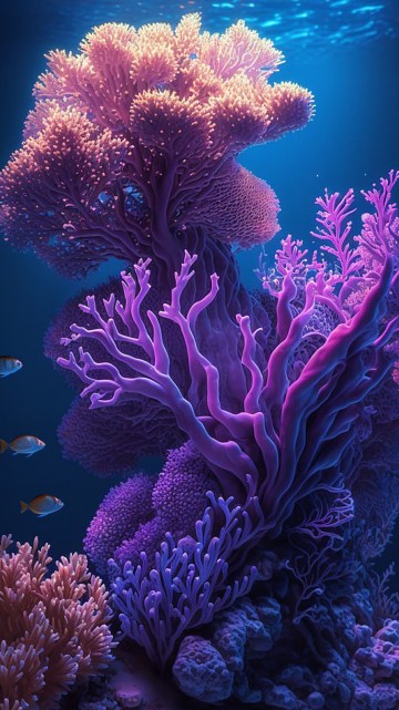 Image coral reef, cnidaria, stony corals, sea anemone, coral reef fish