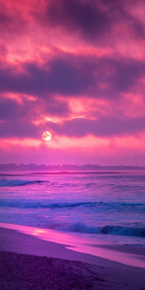 Image surfers paradise beach, beach, sunset, nature, sea