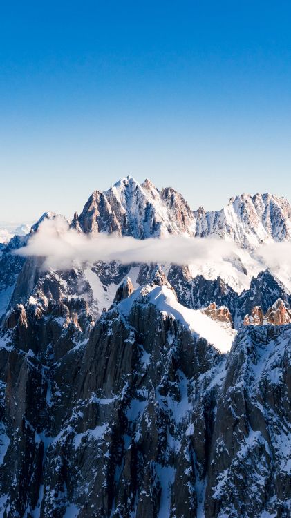 Mobile wallpaper: France, Chamonix, Vertex, Tops, Mountains, Nature, Road,  View From Above, 83212 download the picture for free.