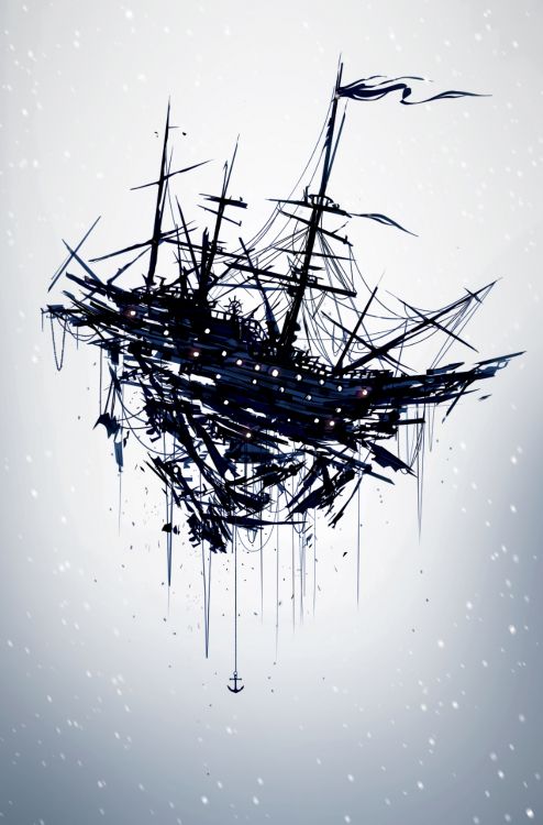 Abstrakte Schwarz-Weiß-Malerei. Wallpaper in 1428x2168 Resolution