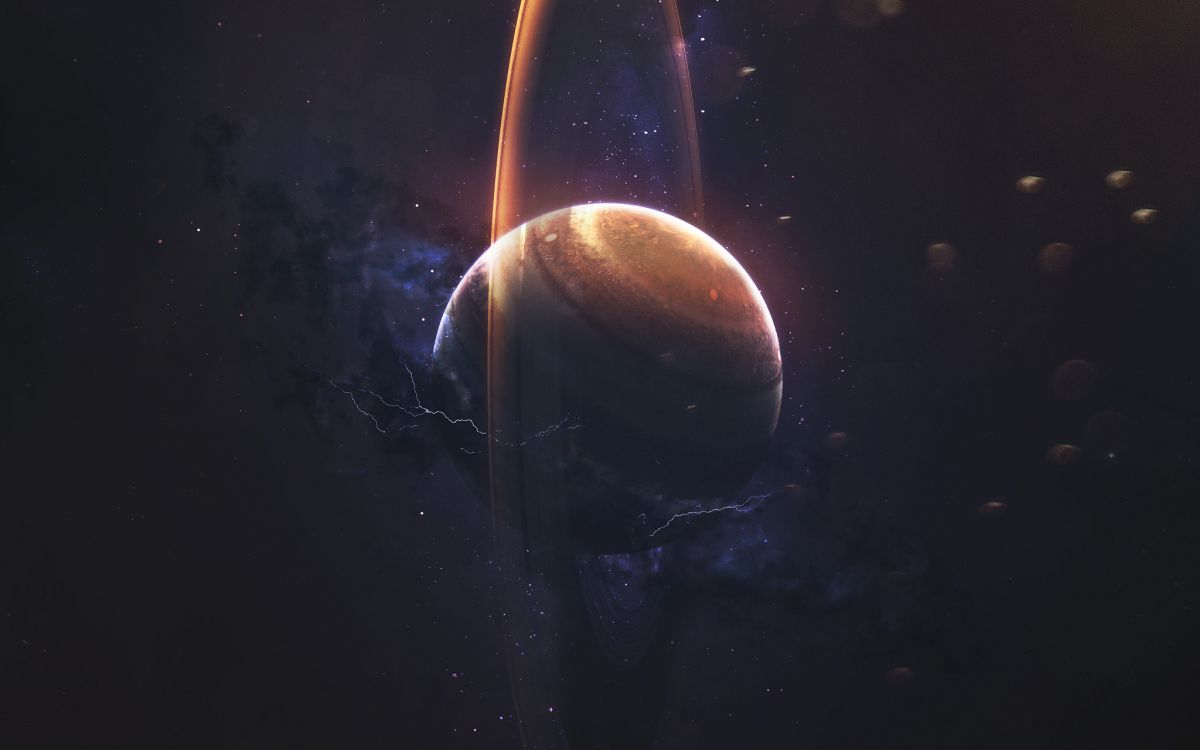 Schwarz-weißer Planet Mit Licht. Wallpaper in 2048x1280 Resolution