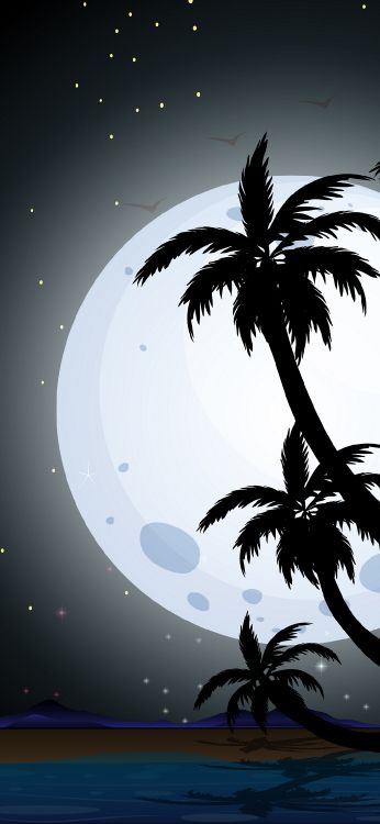 Silhouette, Illustration, Vektor-Grafiken, Cliparts, Poster. Wallpaper in 1080x2340 Resolution