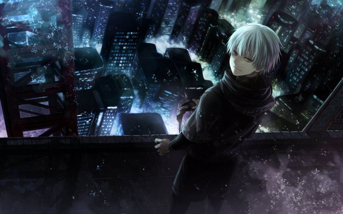 肯kaneki, 东京食尸鬼, 空间, 电脑游戏, 午夜 壁纸 2880x1800 允许