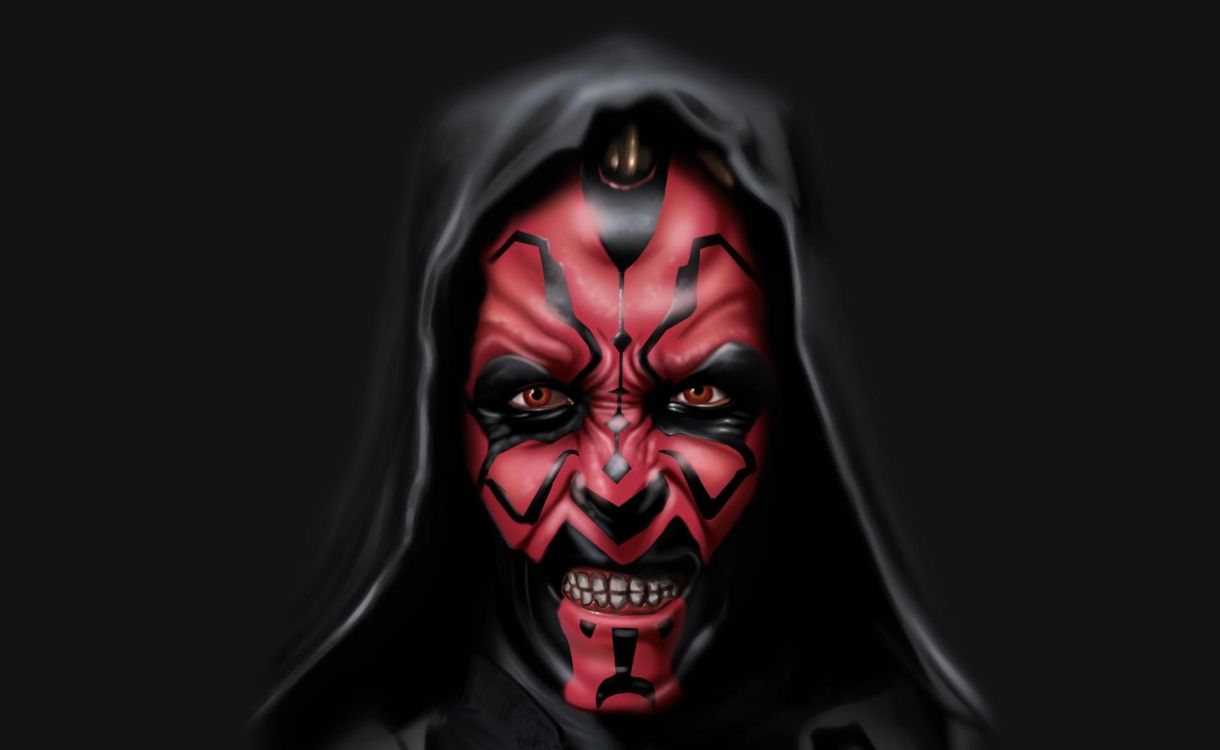 Red and Black Monster Face. Wallpaper in 1920x1180 Resolution