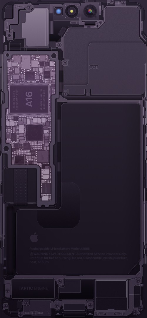 Image iPhone 14 Pro schematic – Deep Purple