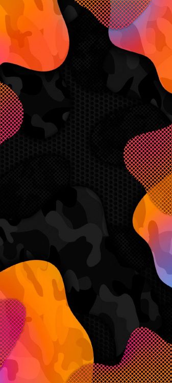 Orange, Brown, Noir, Gris, Art. Wallpaper in 1080x2400 Resolution