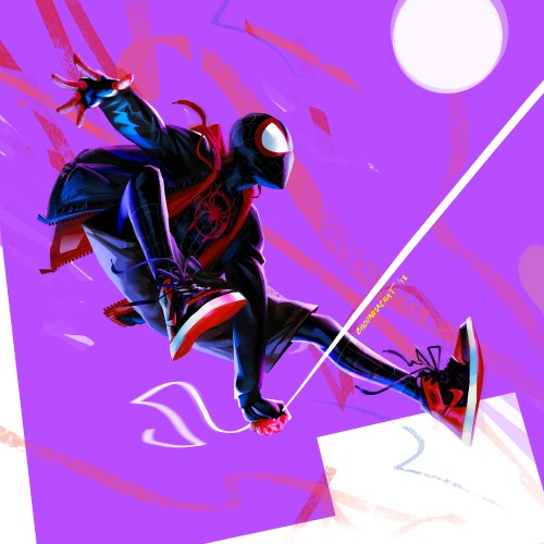 Image Miles Morales, spider-man, marvels spider-man miles morales, marvel comics, animation