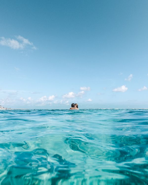 sea, water, blue, ocean, horizon