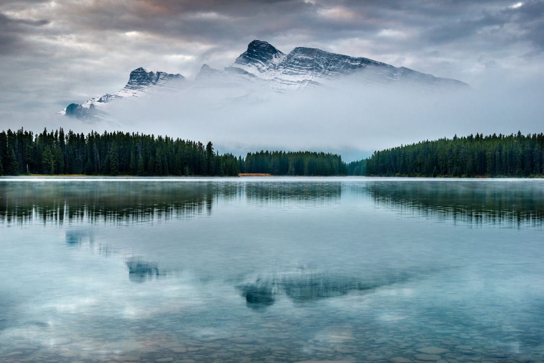 Banff, Natural Landscape, Nature, Body of Water, Reflection. Wallpaper in 7360x4912 Resolution
