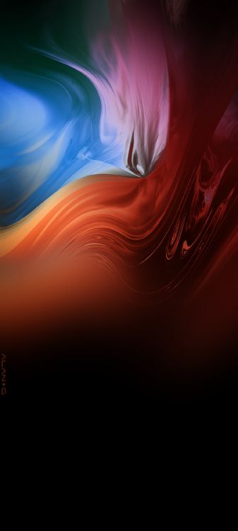 Kunst, Electric Blue, Raum, Magenta, Muster. Wallpaper in 1080x2400 Resolution