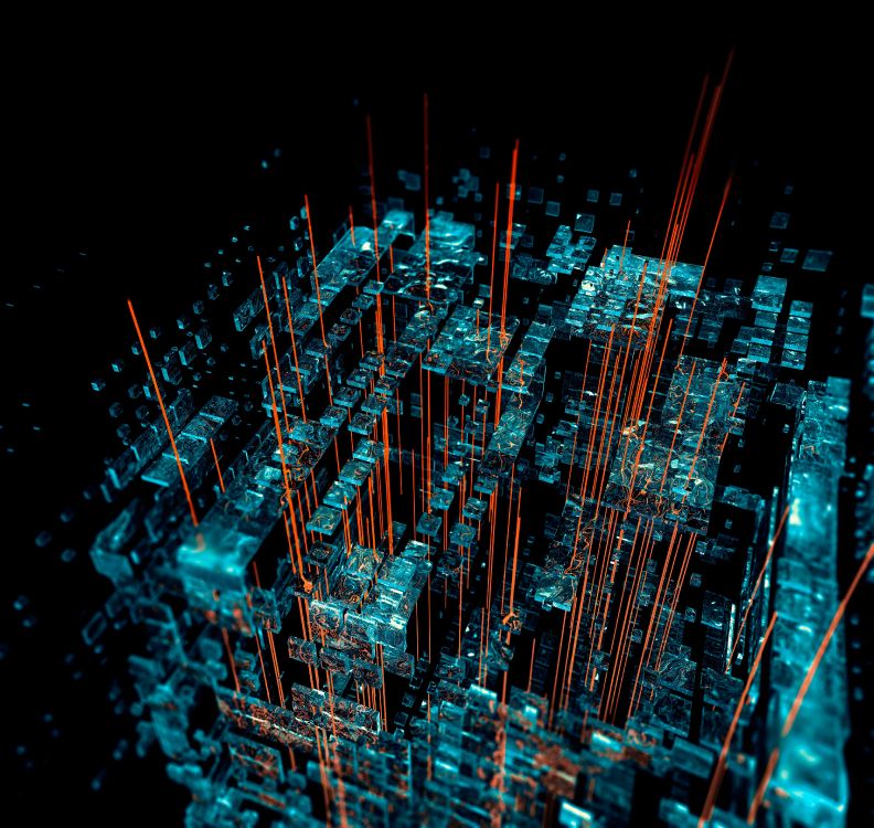 Traînées Lumineuses Bleues et Blanches. Wallpaper in 3840x3634 Resolution