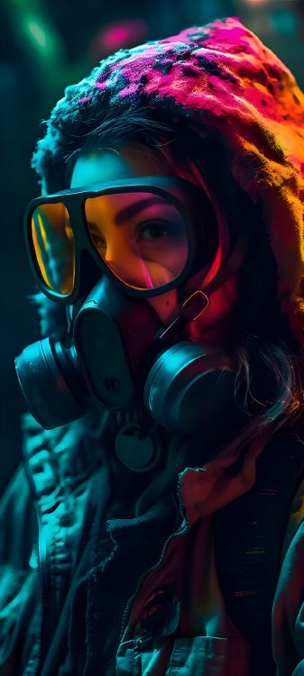 Spezialeffekt, Brille, Licht, Unterwasser, Electric Blue. Wallpaper in 1080x2400 Resolution