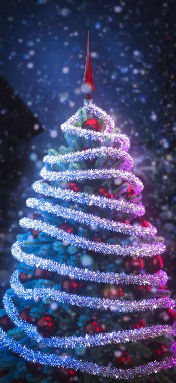 Weihnachtsbaum, Baum, Christmas Ornament, Branch, Purpur. Wallpaper in 1080x2340 Resolution