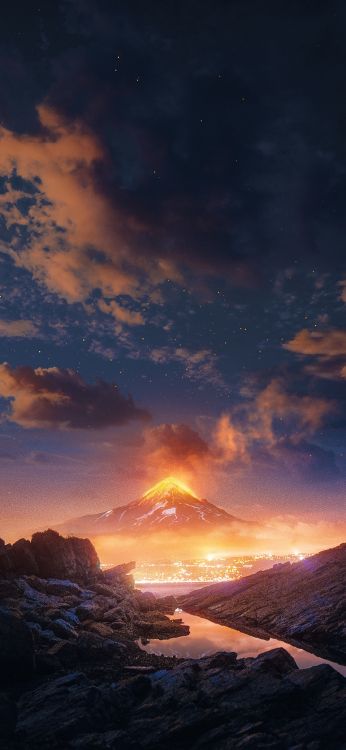 Wisgoon - Réseau Social, Terre, Atmosphère, Afterglow, Lave. Wallpaper in 1080x2340 Resolution