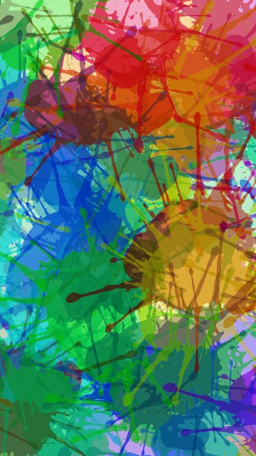 Image blue red and yellow abstract painting