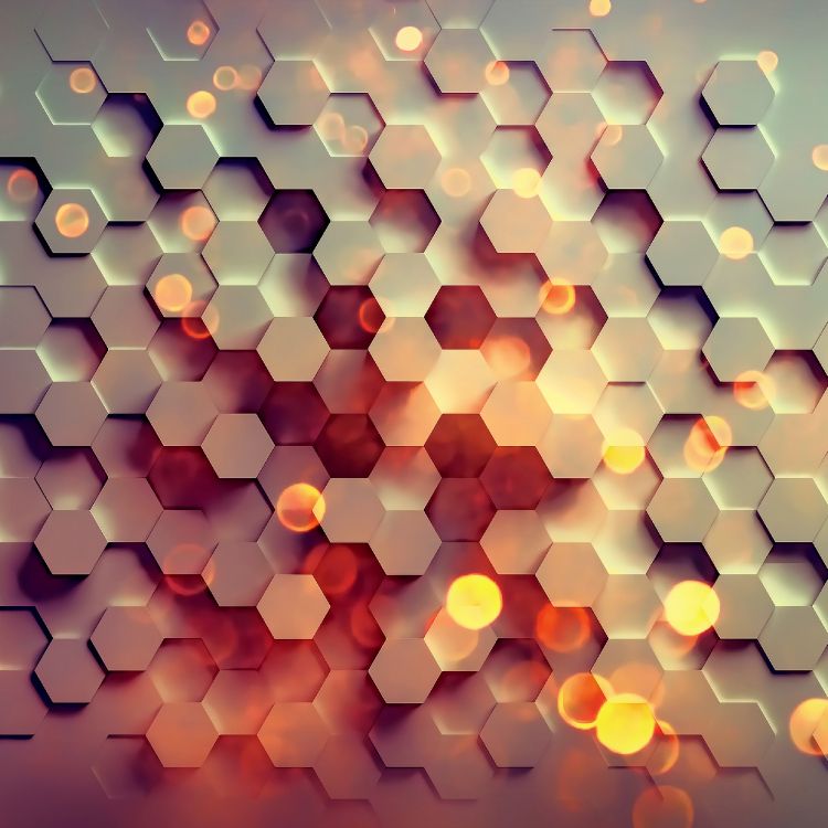 hexagon wallpaper orange