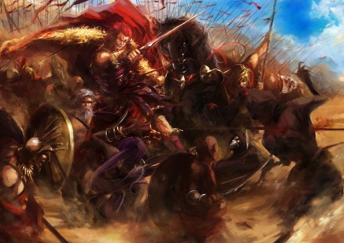 Image Fate Zero, rider, saber, Gilgamesh, demon