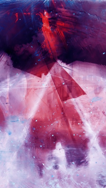 Image red blue and white abstract painting